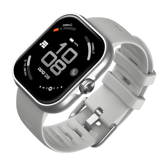 Alt view image 2 of 7 - Viva Lite Smartwatch, 1.85 AMOLED, Built-in GPS, Bluetooth Calls, VITA AI Assistant, Route Navigation, Compass, 100+ Sports Modes, 3ATM Water Resistant, Offline Music Wolf Gray