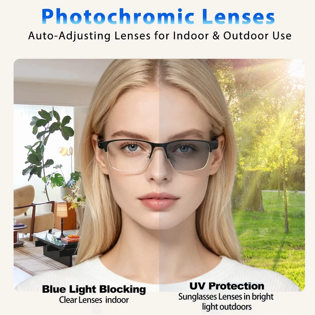 Alt view image 5 of 7 - Ai Translation Smart Glasses with Chat GPT, Bluetooth Glasses for Men Women 164+ Language & Accents, Translation Glasses Color-Change Lens, Open Ear Lighweight Eyeware