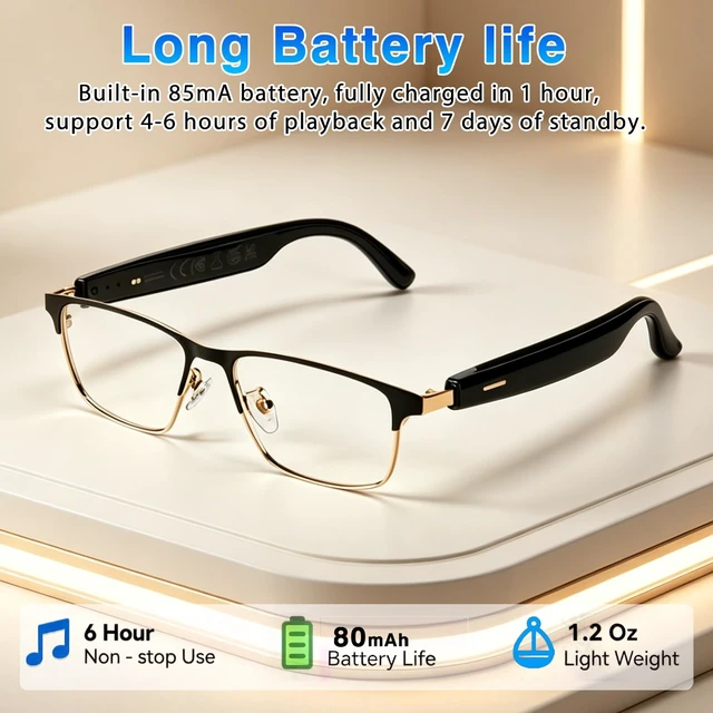 Alt view image 6 of 7 - Ai Translation Smart Glasses with Chat GPT, Bluetooth Glasses for Men Women 164+ Language & Accents, Translation Glasses Color-Change Lens, Open Ear Lighweight Eyeware