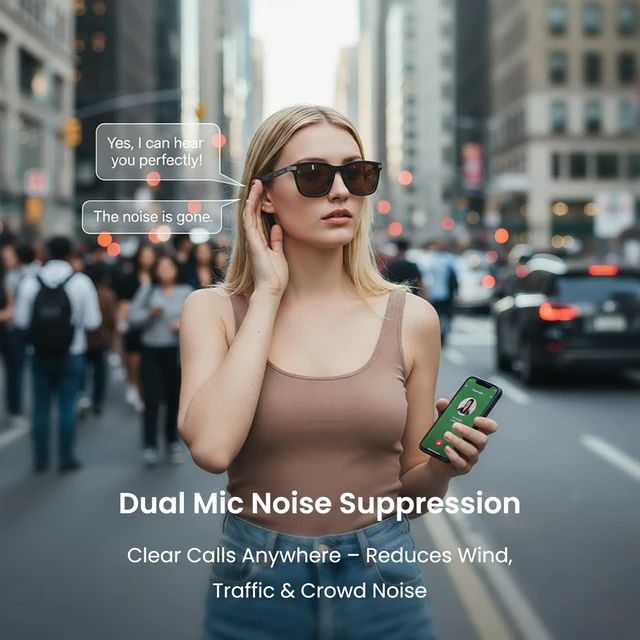 Alt view image 5 of 7 - G2 Bluetooth Smart Glasses with Speakers, Audio Sunglasses, UV400 Bluetooth audio smart glasses with speakers. No camera and no app required. Enjoy music, calls, touch control, UV400 and IPX4