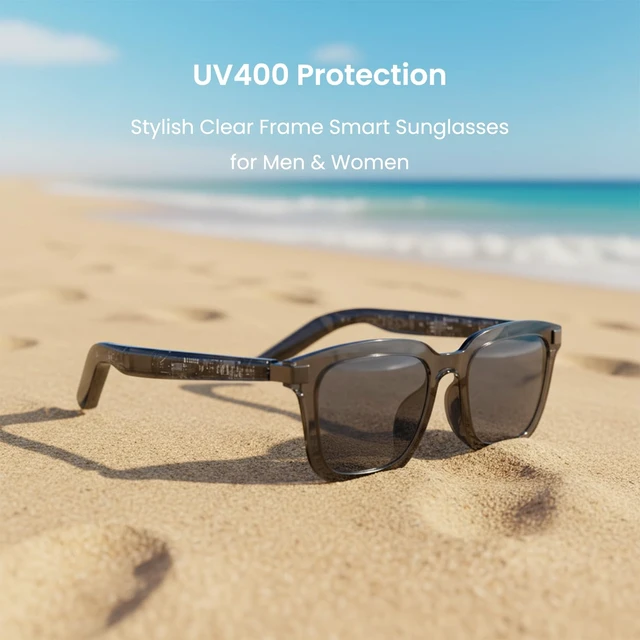 Alt view image 7 of 7 - G2 Bluetooth Smart Glasses with Speakers, Audio Sunglasses, UV400 Bluetooth audio smart glasses with speakers. No camera and no app required. Enjoy music, calls, touch control, UV400 and IPX4