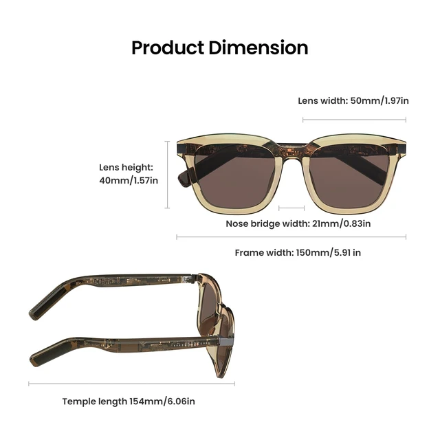 Alt view image 2 of 7 - G2 Bluetooth Smart Glasses with Speakers, Audio Sunglasses, UV400 Bluetooth audio smart glasses with speakers. No camera and no app required. Enjoy music, calls, touch control, UV400 and IPX4
