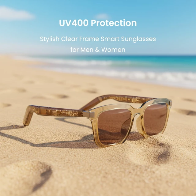 Alt view image 7 of 7 - G2 Bluetooth Smart Glasses with Speakers, Audio Sunglasses, UV400 Bluetooth audio smart glasses with speakers. No camera and no app required. Enjoy music, calls, touch control, UV400 and IPX4