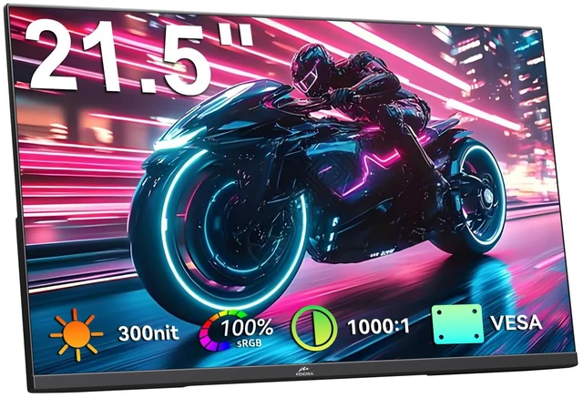 Main image of 21.5" Large Portable Monitor FHD 1080P IPS 75Hz Frameless USB C HDMI Portable Gaming Monitor, Built in Speakers Stand Travel Second Monitor for Laptop Phone PC Xbox