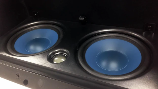 Alt view image 2 of 6 - 5252AC in-Ceiling Speaker with Pivoting Full Speaker Adjustable Angle Woofers and Tweeter (Dual 5.25 Inch in-Ceiling Center Channel) Ceiling ONLY