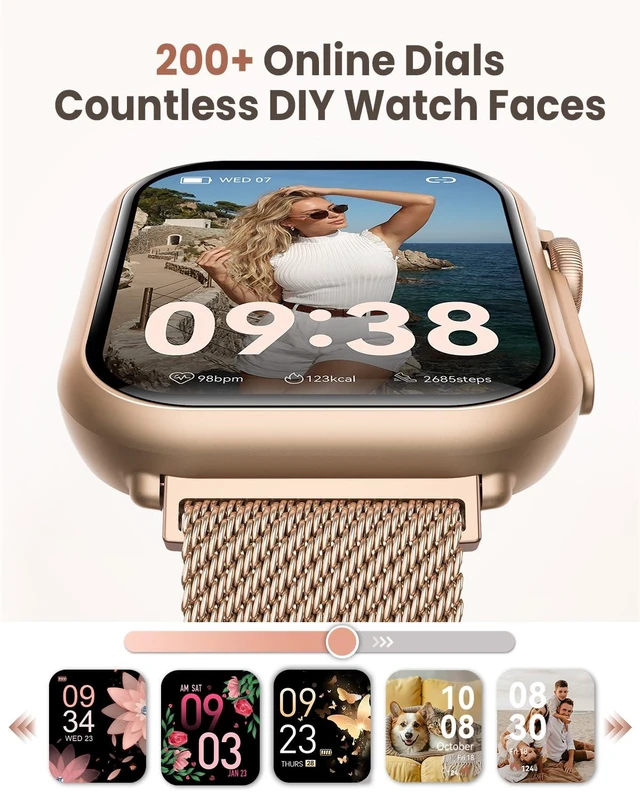 Alt view image 6 of 7 - 1.83" Smart Watches for Women (Android/iPhone), with 1000mAh Battery, 5ATM 110+ Sports Modes, Messages and App Notifications, Health Monitoring(24/7 Heart Rate, Sleep), Doilg