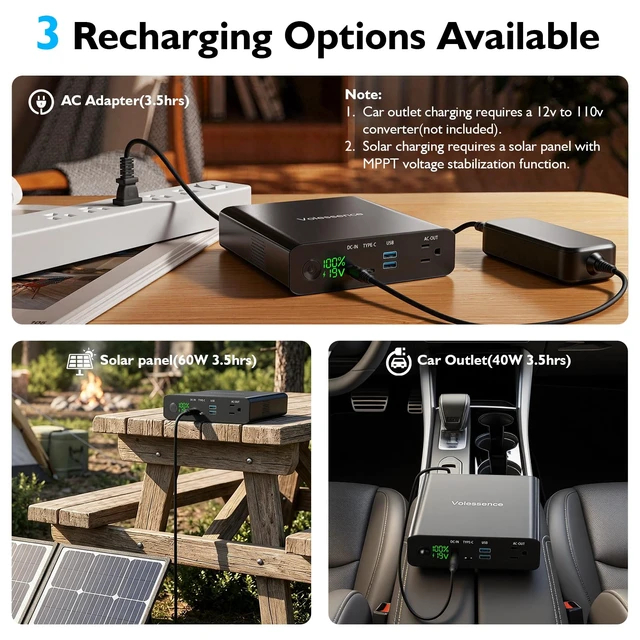 Alt view image 5 of 7 - 27000mAh AC 130W Laptop Charger, TSA-Approved CPAP Power Bank TSA 99.9Wh AC Outlet 130W Fast Charge with Pass-Through, CPAP Backup, Powers MacBook Surface & Drones, Compact Emergency Use
