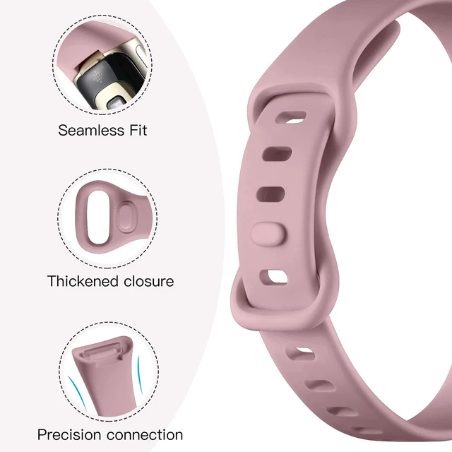 Alt view image 4 of 7 - Bands Compatible with Fitbit Charge 6/Charge 5 Band for Women Men Slim Waterproof Replacement Soft Silicone Strap Breathable Wristband Accessories for Fitbit Charge 5/6 Fitness Tracker,8 Pack
