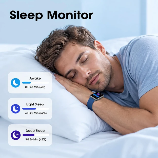 Alt view image 4 of 7 - Smart Watch Fitness Tracker No APP No Phone Needed, Step Counter Watch Waterproof Fitness Tracker,Heart Rate, Blood Oxygen, Sleep Tracker, Pedometer Watch, Step Counter for Walking, Alarm Clock
