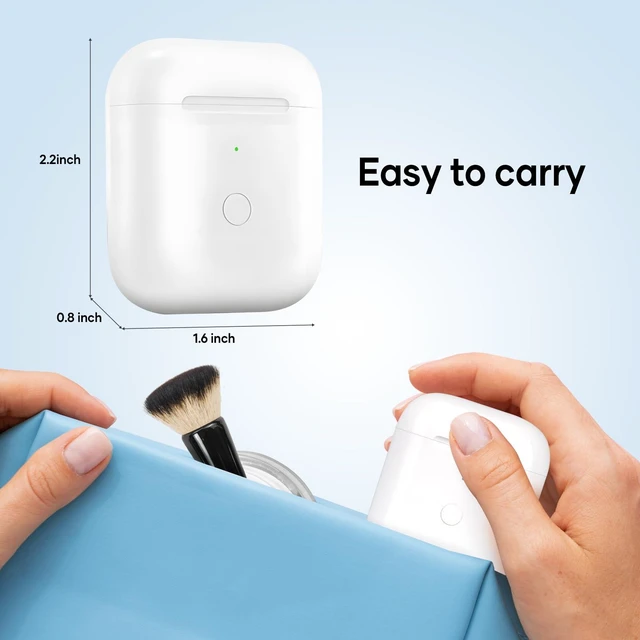 Alt view image 5 of 7 - Compatible for AirPods Charging Case Replacement AirPod 1st 2nd Generation 550mAh with Wireless Charging Bluetooth Pairing Sync Button (No Earbuds) (for AirPods 1st 2nd)