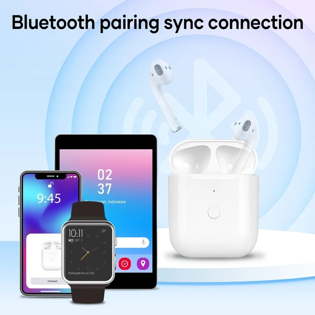 Alt view image 6 of 7 - Compatible for AirPods Charging Case Replacement AirPod 1st 2nd Generation 550mAh with Wireless Charging Bluetooth Pairing Sync Button (No Earbuds) (for AirPods 1st 2nd)