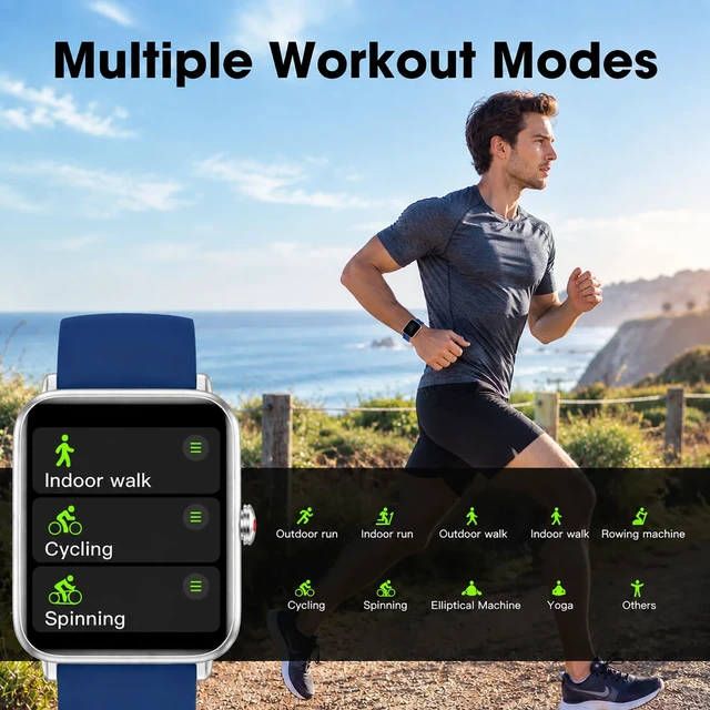 Alt view image 7 of 7 - Smart Watch Fitness Tracker No APP No Phone Needed, Step Counter Watch Waterproof Fitness Tracker,Heart Rate, Blood Oxygen, Sleep Tracker, Pedometer Watch, Step Counter for Walking, Alarm Clock
