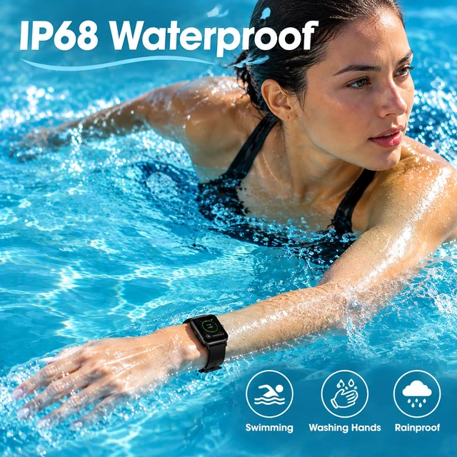 Alt view image 5 of 7 - Smart Watch Fitness Tracker No APP No Phone Needed, Step Counter Watch Waterproof Fitness Tracker,Heart Rate, Blood Oxygen, Sleep Tracker, Pedometer Watch, Step Counter for Walking, Alarm Clock