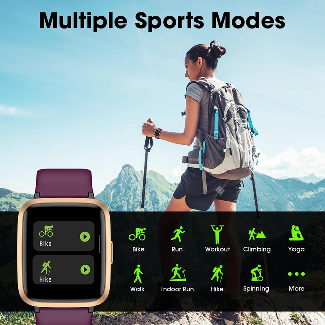 Alt view image 4 of 6 - Smart Watch Fitness Tracker No APP No Phone Needed, Step Counter Watch Waterproof Fitness Tracker,Heart Rate, Blood Oxygen, Sleep Tracker, Pedometer Watch, Step Counter for Walking, Alarm Clock