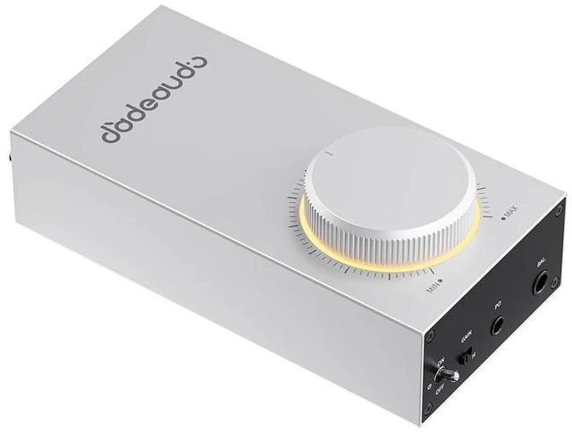 Main image of JadeAudio GIGAS 1 High-Power Desktop Headphone Amplifier, Class AB Discrete Amp, Up to 4600mW+4600mW Balanced Output, 4.4mm & 3.5mm Outputs (Silver)