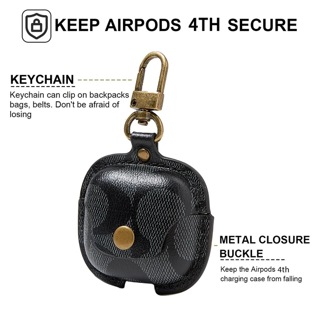 Alt view image 3 of 7 - for AirPods 4 Case 2024 & AirPods 5 Case 2026 with Keychain-Black Full Body Shockproof Protective for AirPods 4th/5th Generation Case, Compatible with AirPods 4/5 Case Cover for Women Men