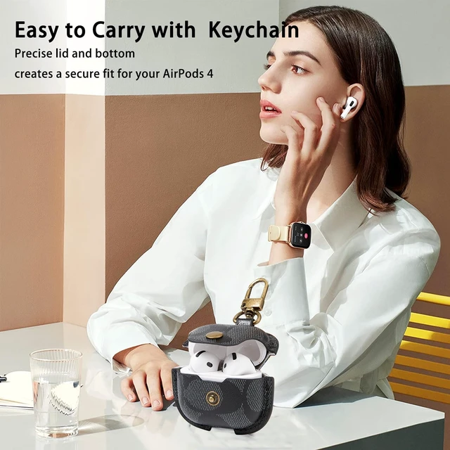 Alt view image 6 of 7 - for AirPods 4 Case 2024 & AirPods 5 Case 2026 with Keychain-Black Full Body Shockproof Protective for AirPods 4th/5th Generation Case, Compatible with AirPods 4/5 Case Cover for Women Men