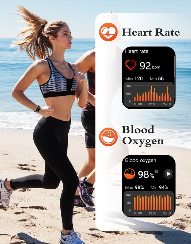 Alt view image 5 of 7 - Smart Watches for Women (Answer/Make Call, 2 Bands), 1.8", Purple Smartwatch for iPhone/Android Phone, Fitness Tracker Heart Rate/Sleep Monitor, Step Calories Counter Digital Watch Waterproof