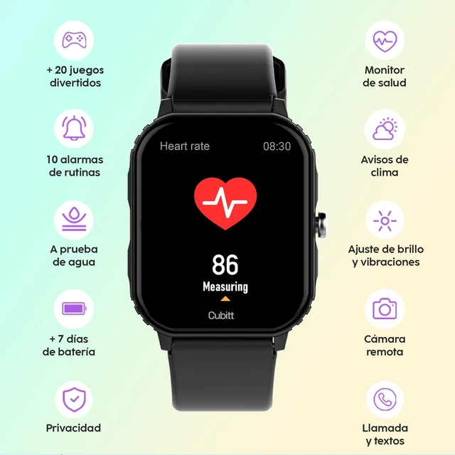Alt view image 4 of 7 - Teens Smartwatch, 1.85 Touchscreen Fitness Tracker Obsidian Black | For Ages 1114, 6 Sport Modes, HR & Sleep Monitor, Built-in Games, Parental Lock, IP68 Water Resistance, 7-Day Battery