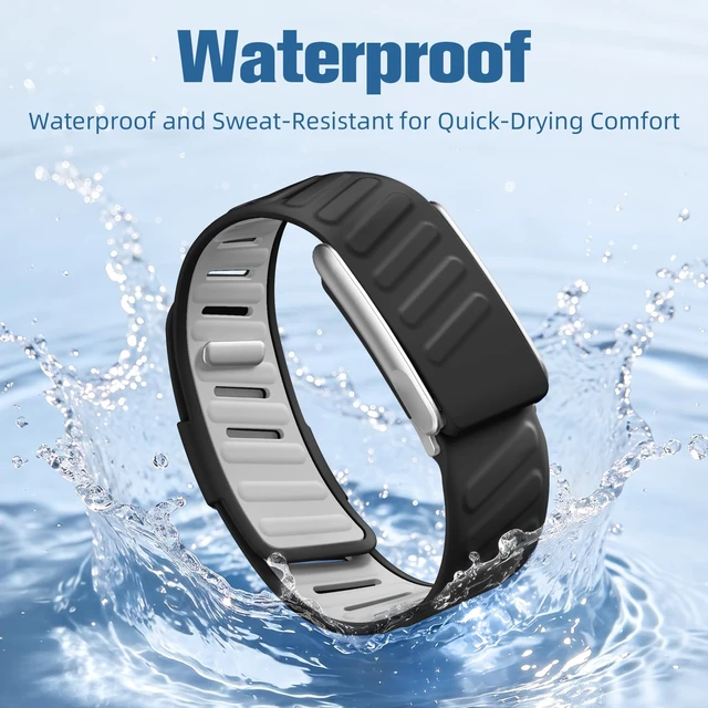 Alt view image 4 of 7 - 2 Pack Bands Compatible with Whoop 5.0 Bands One, Peak and MG/Life, Soft Silicone Breathable Waterproof Sport Adjustable Replacement Strap for Whoop Band 5.0 Women Men