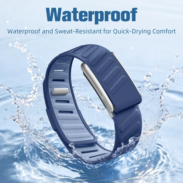 Alt view image 4 of 7 - 2 Pack Bands Compatible with Whoop 5.0 Bands One, Peak and MG/Life, Soft Silicone Breathable Waterproof Sport Adjustable Replacement Strap for Whoop Band 5.0 Women Men