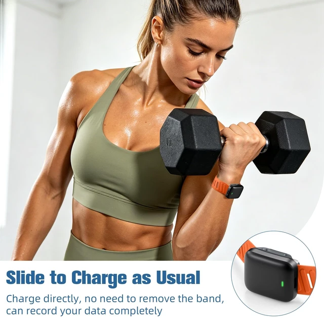 Alt view image 5 of 7 - 2 Pack Bands Compatible with Whoop 5.0 Bands One, Peak and MG/Life, Soft Silicone Breathable Waterproof Sport Adjustable Replacement Strap for Whoop Band 5.0 Women Men