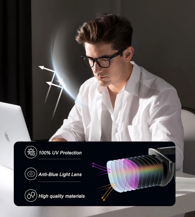 Alt view image 4 of 7 - Smart Glasses for Men & Women, Polarized Bluetooth Audio Glasses Open-Ear Audio, 10H Playtime, Hands-Free Calls, Touch Control, 33g Lightweight, UV/Blue Light Protection for Travel Daily Use