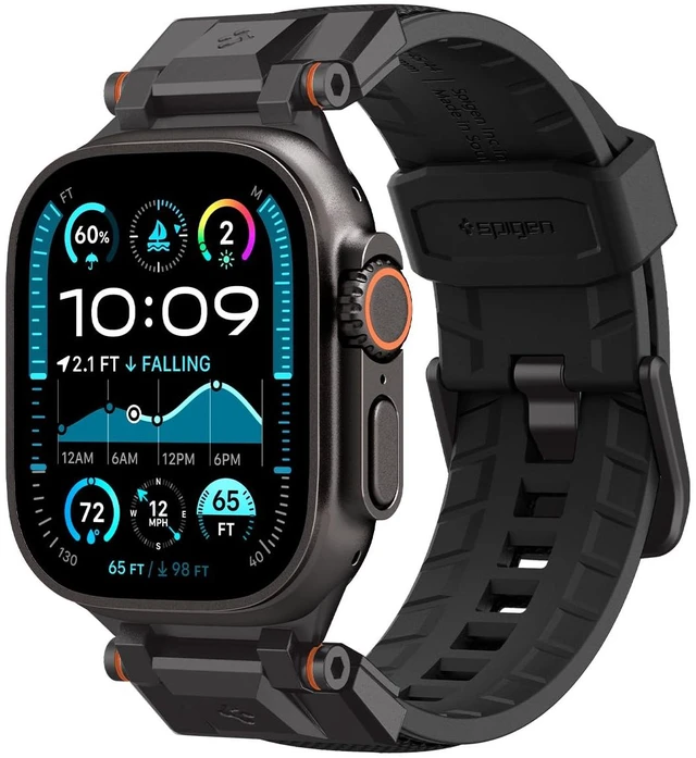 Main image of DuraPro Armor for Apple Watch Band, Durable Metal Connector Strap For Apple Watch Ultra 4/3/2/1 49mm, Series 12/11/10 46mm, 9/8/7 45mm, SE3/SE2/SE/6/5/4 44mm, 3/2/1 42mm, Black Edition