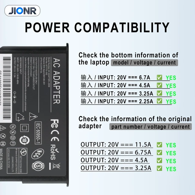 Alt view image 5 of 7 - 230W 20V Laptop Charger Compatible with Lenovo Legion Gaming Laptops Legion 5 7 Y740 Y7000P Legion 5i Gen9 ThinkBook 16p Gen4 ThinkPad P16 P73 P/N: ADL230NLC3A ADL230SCC3A ADL230NDC3A SA10R16890