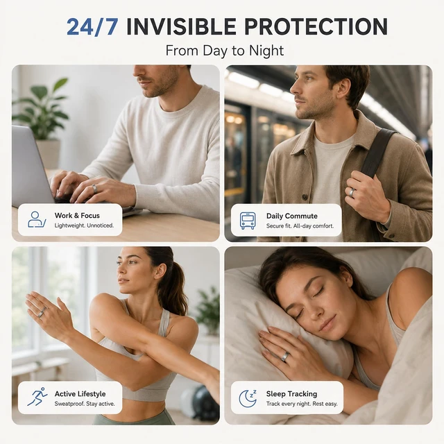 Alt view image 7 of 7 - 10-Pack Ultra Thin TPU Ring Protector Film for Oura Ring 5 Size 12 Clear TPU protector film for Oura Ring 5 helps reduce daily scuffs, preserves the original look, and stays on while charging