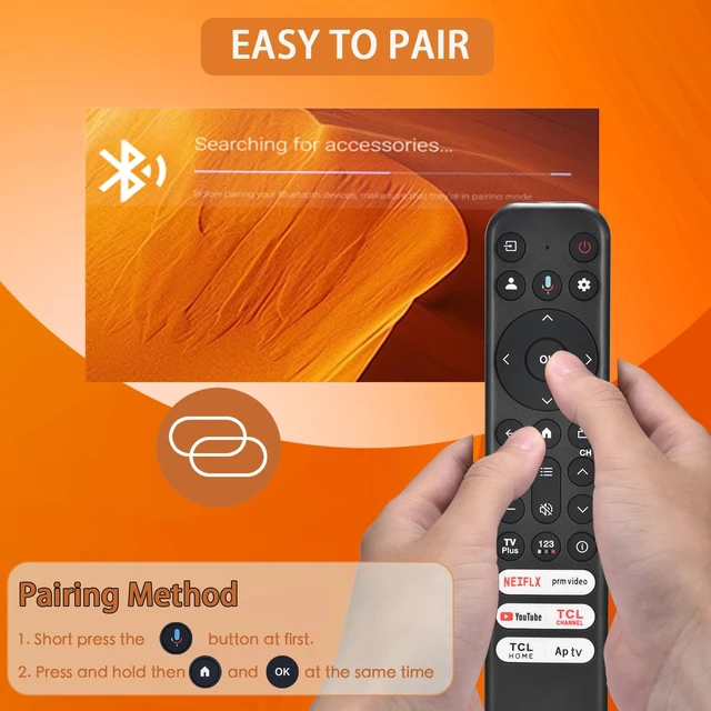 Alt view image 6 of 7 - Replacement for TCL Google Smart TV Universal Remote,Voice Control Comptible with RC813,for QM8/QM7/S5/S4/S3/Q7/Q6/Q5 4K UHD HDR LED QLED QD-Mini LED Full-HD Smart TVs(for TCL RC813)