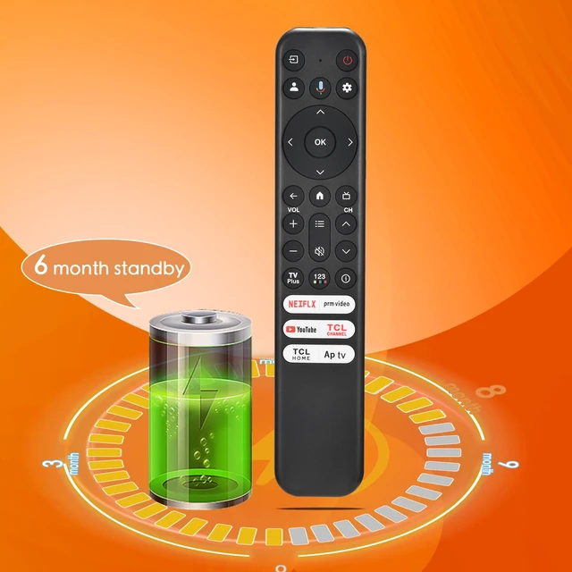 Alt view image 7 of 7 - Replacement for TCL Google Smart TV Universal Remote,Voice Control Comptible with RC813,for QM8/QM7/S5/S4/S3/Q7/Q6/Q5 4K UHD HDR LED QLED QD-Mini LED Full-HD Smart TVs(for TCL RC813)