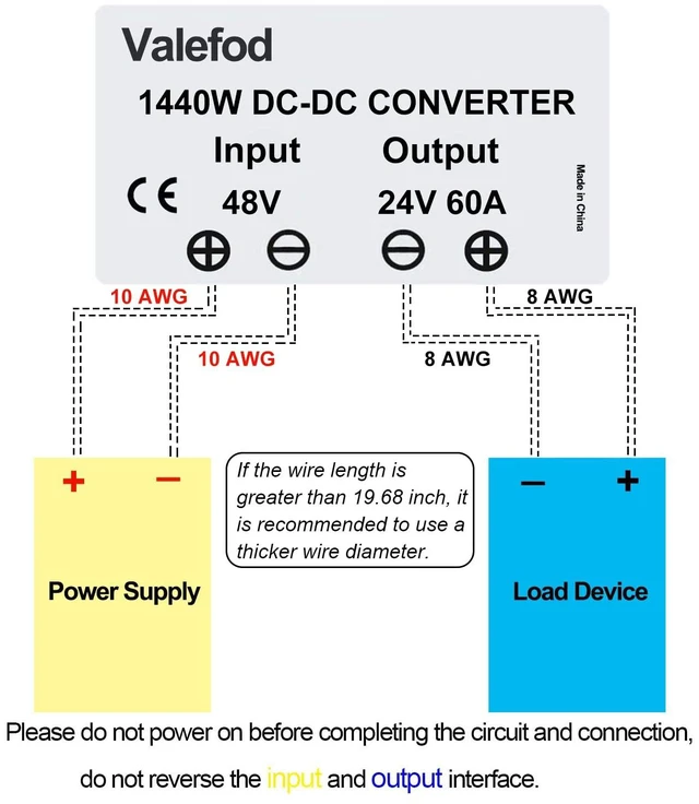 Alt view image 7 of 7 - 48V to 24V 60A 1440W Step-Down Transformer DC to DC Buck Converter DIY Power Supply