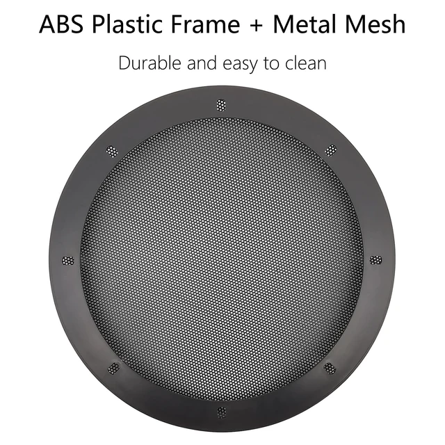 Alt view image 3 of 7 - 8" Speaker Grill Covers, Black Color, 2Pcs ABS Plastic Frame with Metal Mesh, Two-piece Design, Car / Home Audio Speaker Subwoofer Guard Protector