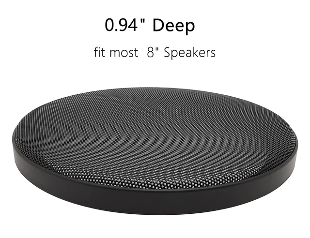 Alt view image 4 of 7 - 8" Speaker Grill Covers, Black Color, 2Pcs ABS Plastic Frame with Metal Mesh, Two-piece Design, Car / Home Audio Speaker Subwoofer Guard Protector
