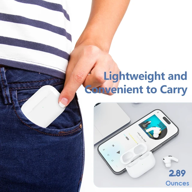 Alt view image 7 of 7 - Charging Case for AirPods Pro 1/2 Gen, Wireless & Wired Charging Charger Port for Airpod Pro 2nd/1st Replacement Charger Case Built-in 660 mAh Battery Support Wireless & Wired -No Earbuds