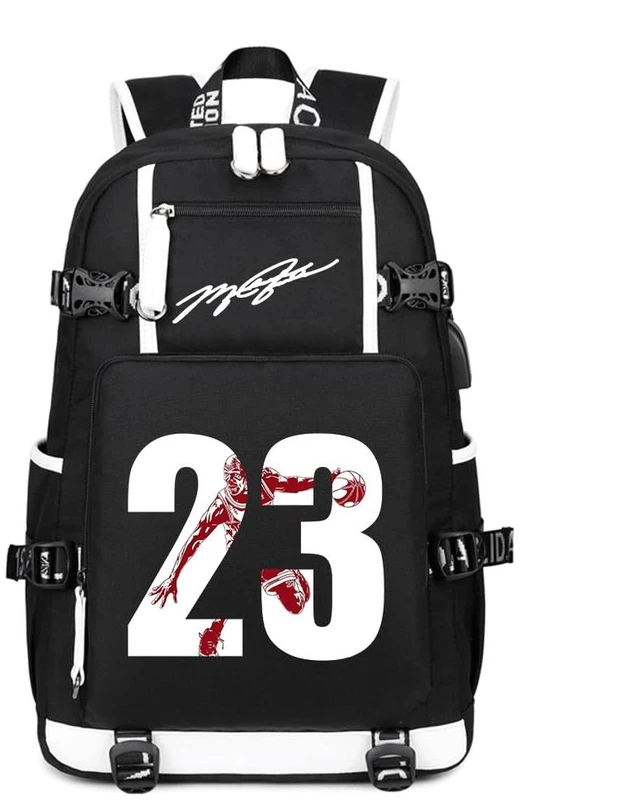 Main image of Basketball 23 Student School Bag, Laptop Backpack, Ultra-Light Travel Bag, For Men And Women (black-B)