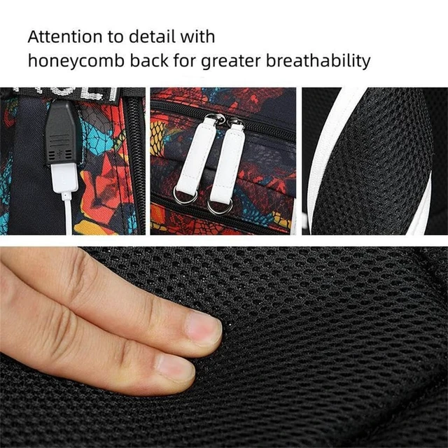 Alt view image 3 of 6 - Basketball 23 Student School Bag, Laptop Backpack, Ultra-Light Travel Bag, For Men And Women (black-B)