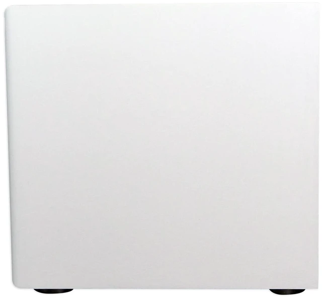 Alt view image 6 of 7 - Rock Shaker 8" White Powered Subwoofer Home Theater 400W Peak, 200W RMS, RCA and High-Level Input/Output, Phase and Crossover Controls, Rear-Ported MDF Enclosure, Class D Amp