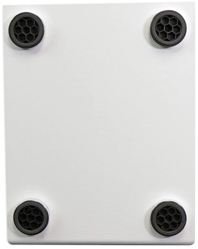 Alt view image 7 of 7 - Rock Shaker 8" White Powered Subwoofer Home Theater 400W Peak, 200W RMS, RCA and High-Level Input/Output, Phase and Crossover Controls, Rear-Ported MDF Enclosure, Class D Amp