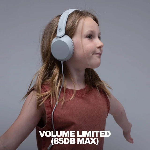 Alt view image 2 of 7 - Icon 180 Wired On-Ear Headphones - Cement Built-In 85dB Volume Limiter, Comfortable, Adjustable Headband, Convenient for Travel with 3.5mm AUX Plug, In-Line Microphone