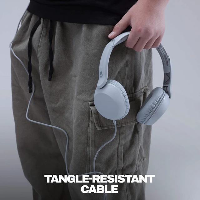 Alt view image 7 of 7 - Icon 180 Wired On-Ear Headphones - Cement Built-In 85dB Volume Limiter, Comfortable, Adjustable Headband, Convenient for Travel with 3.5mm AUX Plug, In-Line Microphone