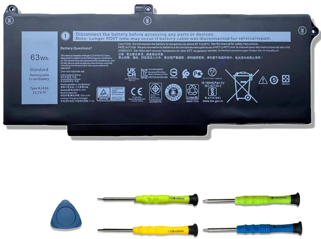 Main image of 63Wh RJ40G Battery for Dell Latitude 14 5420 /15 5520 Precision 15 3560 4-Cell 15.2V 3941mAh; Battery Replacement for P104F P104F001 P104F002 P137G P137G001; M033W 01K2CF 075X16 005R42 0WK3F1