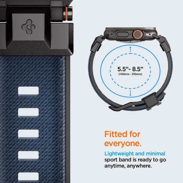Alt view image 3 of 7 - DuraPro Armor for Apple Watch Band, Durable Metal Connector Strap For Apple Watch Ultra 4/3/2/1 49mm, Series 12/11/10 46mm, 9/8/7 45mm, SE3/SE2/SE/6/5/4 44mm, 3/2/1 42mm, Navy Blue