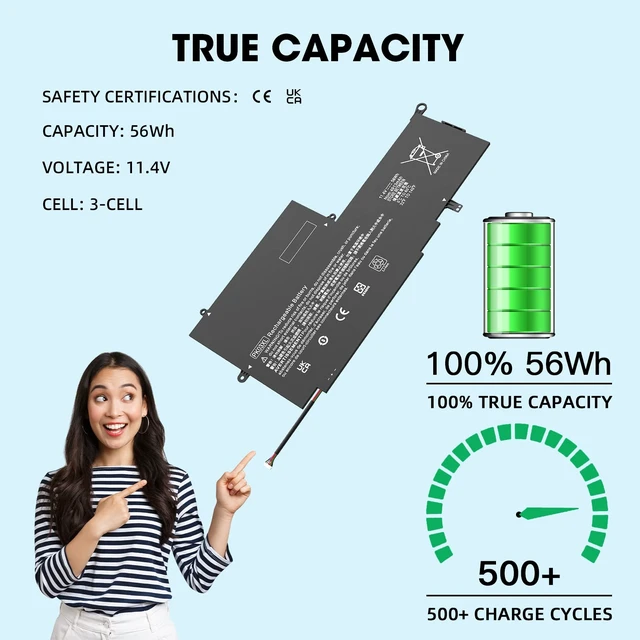 Alt view image 4 of 7 - PK03XL Laptop Replacement 789116-005 788237-2C3 Battery for HP Spectre X360 13-4003DX 13-4002DX 13-4103DX 13-4101DX 13-4102DX 13-4116DX 13-4193DX 13T-4000 13-4005DX for Envy X360 13-Y0XX 13-Y023CL