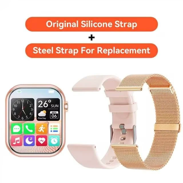 Alt view image 2 of 6 - Smart Watch (Answer/Make Call) 1.85inch Fitness Tracker, DIY Dials/Pedometer/Calories/Multiple Sport Modes/Voice Assistant, Smart Watches for Men Women Android iOS Phones