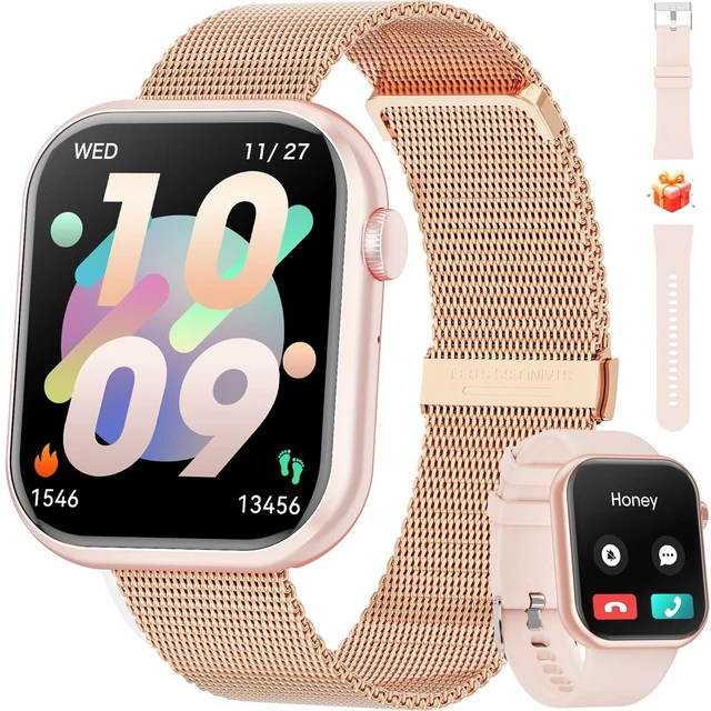 Main image of Smart Watch (Answer/Make Call) 1.85inch Fitness Tracker, DIY Dials/Pedometer/Calories/Multiple Sport Modes/Voice Assistant, Smart Watches for Men Women Android iOS Phones
