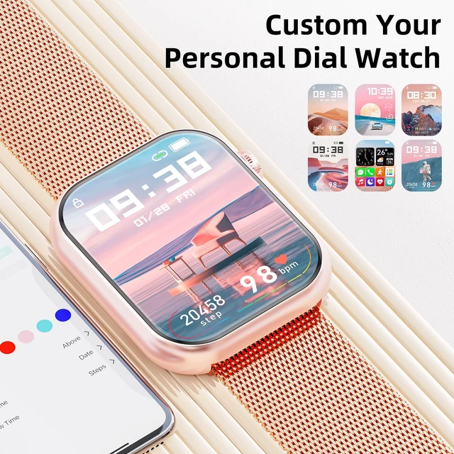 Alt view image 5 of 6 - Smart Watch (Answer/Make Call) 1.85inch Fitness Tracker, DIY Dials/Pedometer/Calories/Multiple Sport Modes/Voice Assistant, Smart Watches for Men Women Android iOS Phones