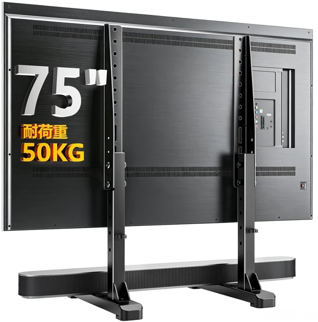 Main image of Universal TV Stand TV Legs Replacement for Most 22-75 Inch TVs 8 level height adjustable cable management maximum load capacity 110 pounds universal