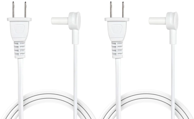 Main image of 2-Pack - Long Power Cords Compatible with Sonos Era 100 and Era 300 Speakers (12-Foot, White)